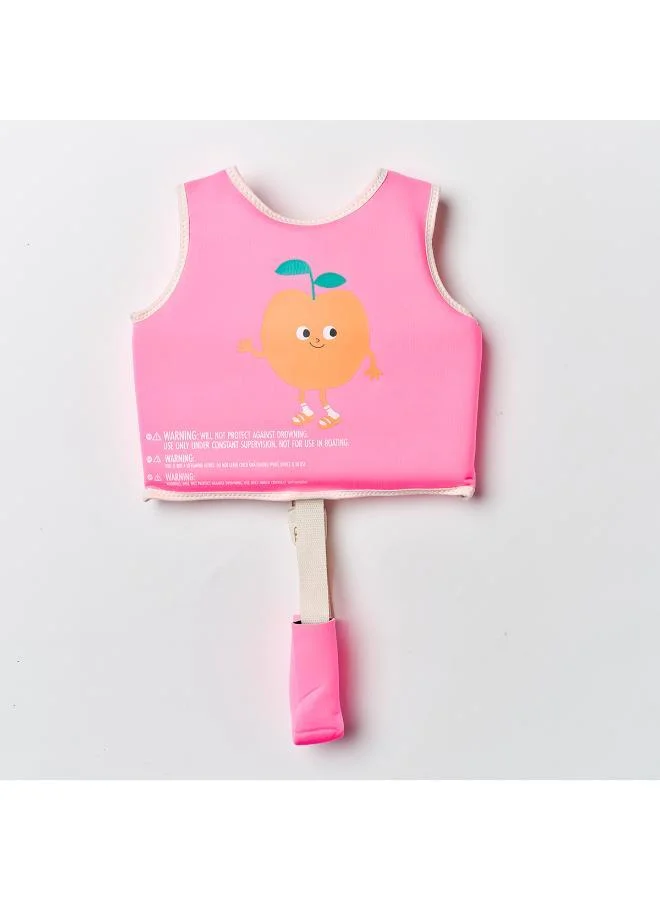 ساني لايف سترة طفو بوبى الخوخى وردى فاقع -